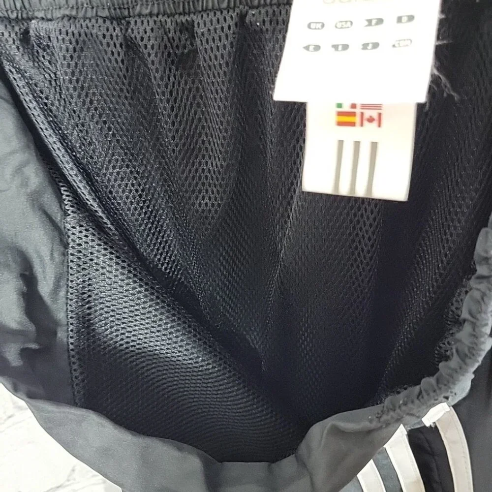 Adidas Climalite Pant Three Stripe Black Polyester Track Warm Up Pocket Lined XL